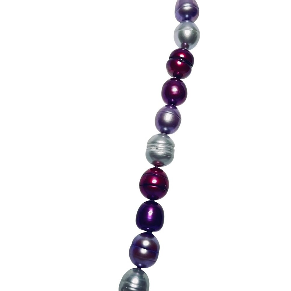 Honora Shades Of Purple Graduated Freshwater Baroque Pearl Necklace (6041) - Picture 4 of 6